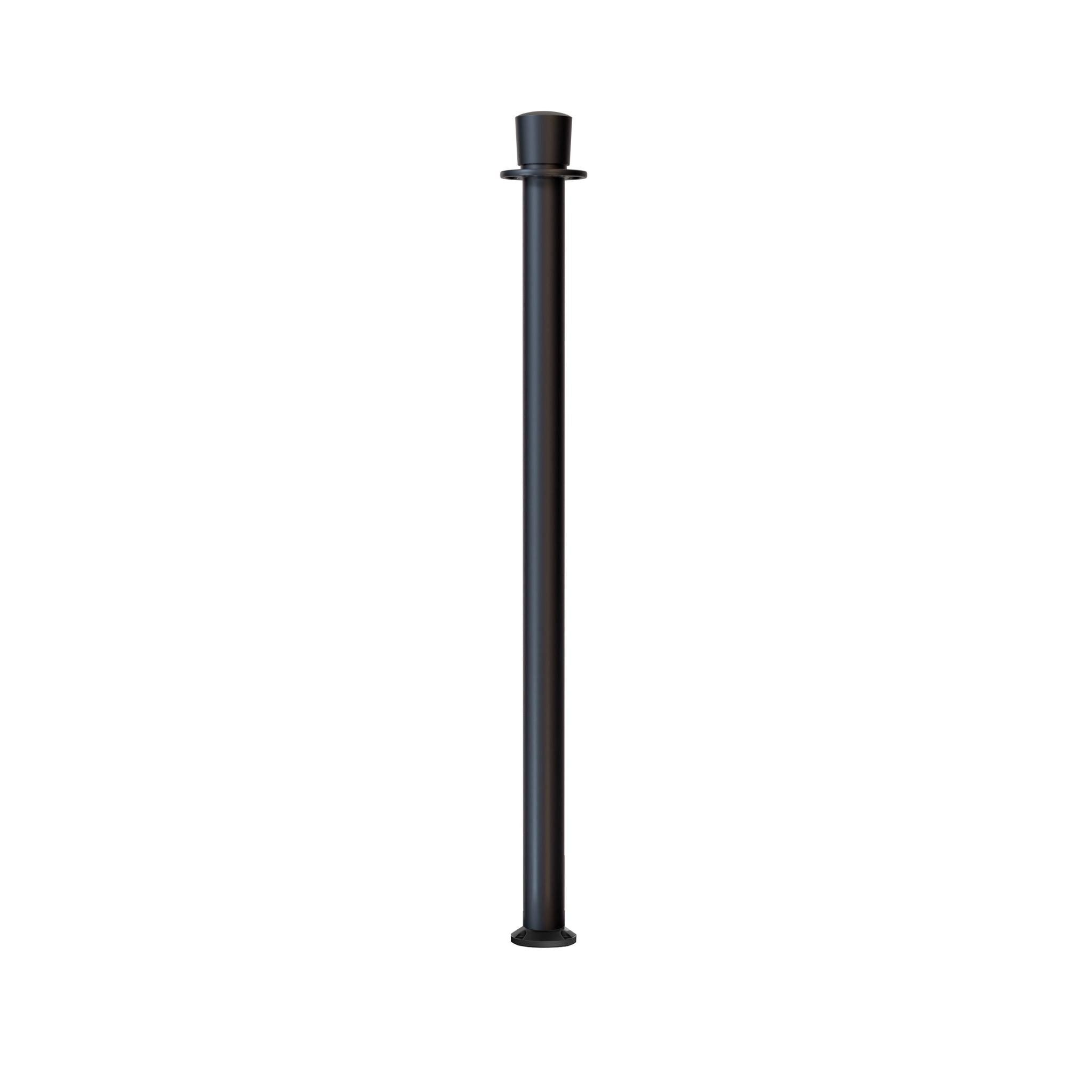 Crown Top Rope Stanchion with Fixed Base - Montour Line CXLineF - Crowd Control Warehouse