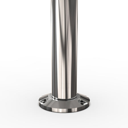 Crown Top Rope Stanchion with Fixed Base - Montour Line CXLineF - Crowd Control Warehouse