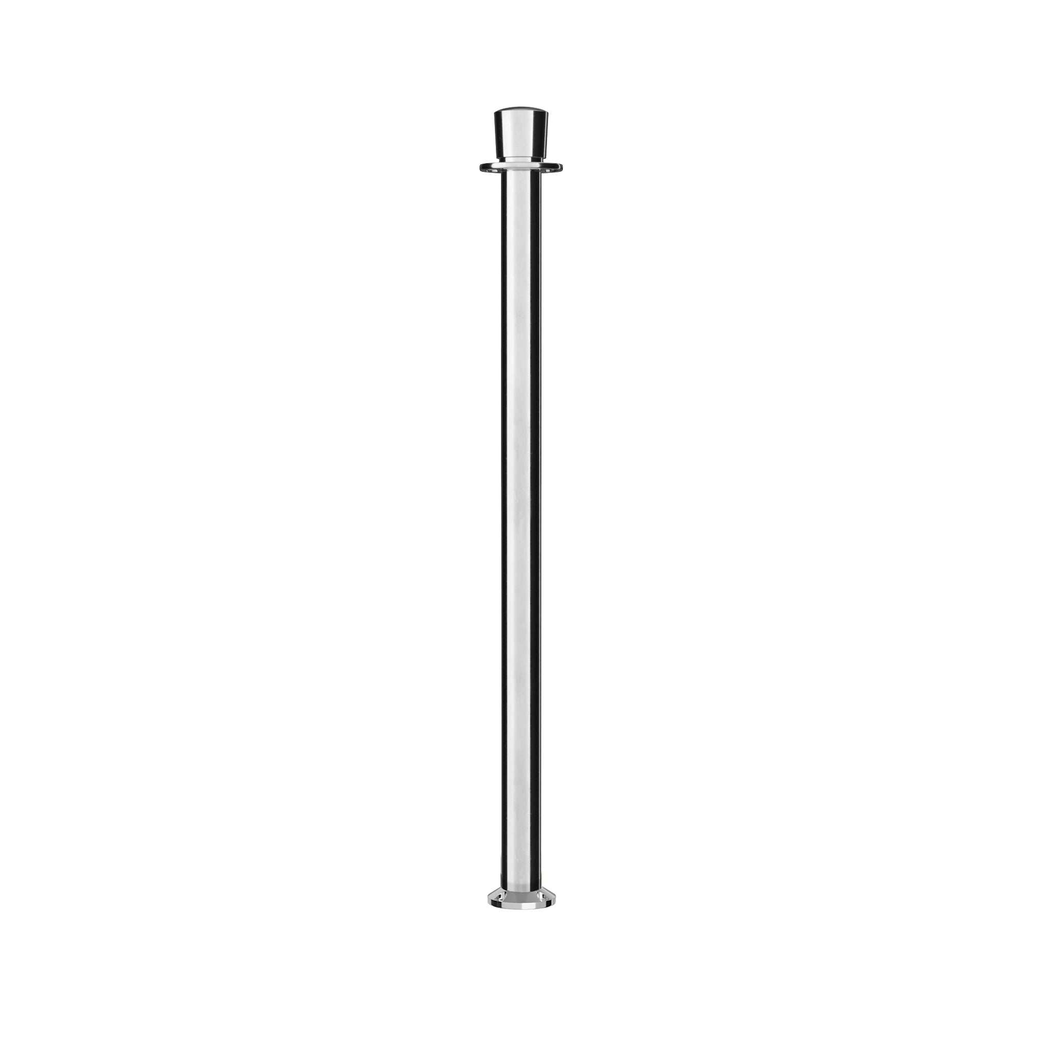 Crown Top Rope Stanchion with Fixed Base - Montour Line CXLineF - Crowd Control Warehouse