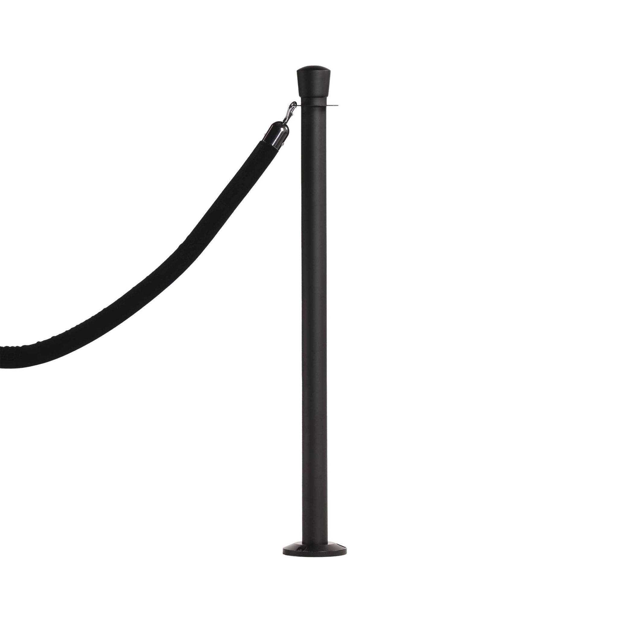 Crown Top Rope Stanchion with Fixed Base - Montour Line CXLineF - Crowd Control Warehouse