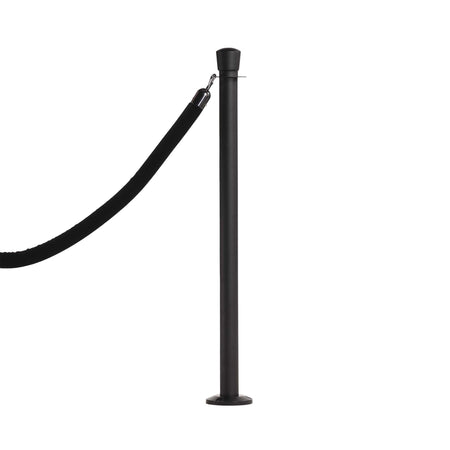 Crown Top Rope Stanchion with Fixed Base - Montour Line CXLineF - Crowd Control Warehouse