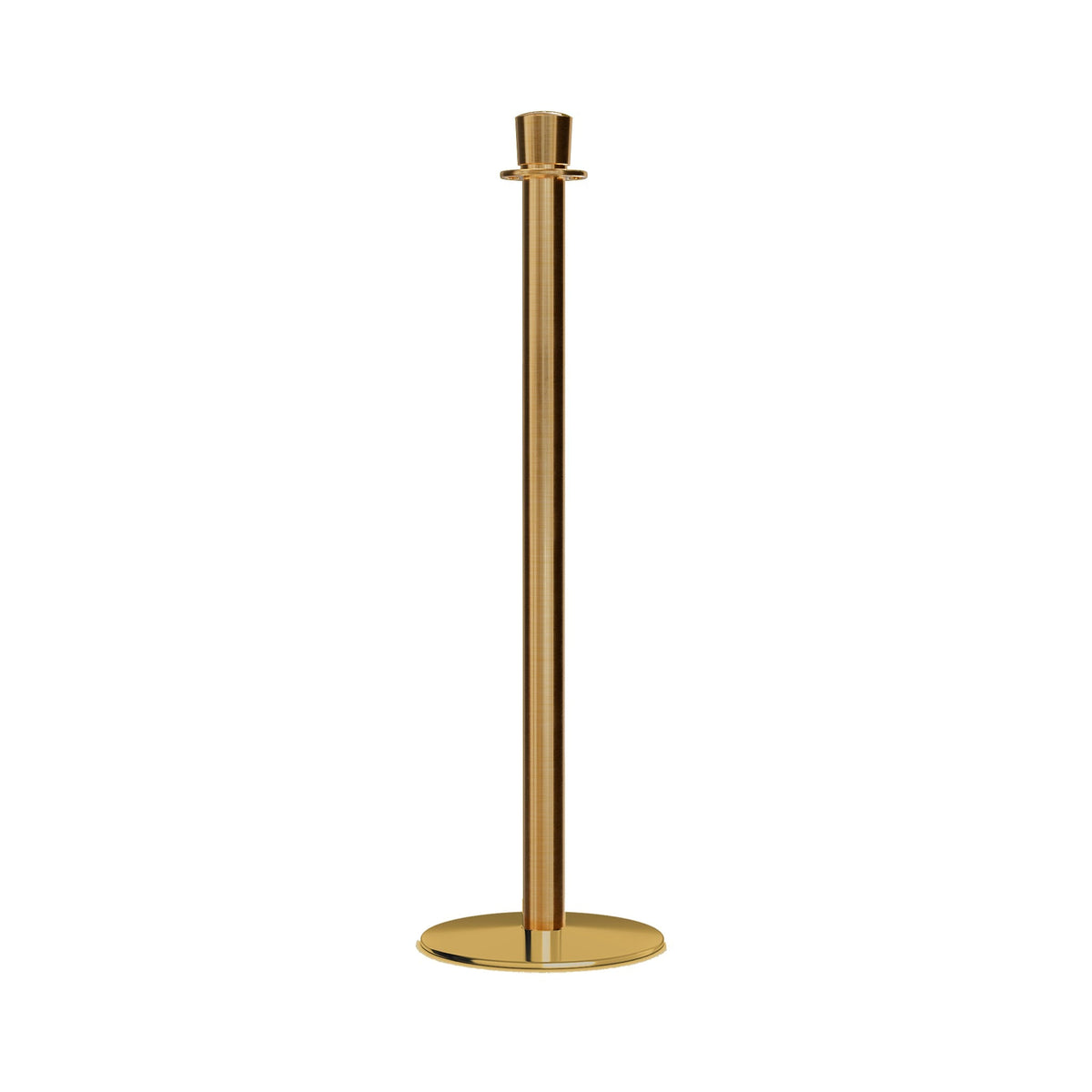 Crown Top Rope Stanchion with Low Profile Base - Montour Line CXLine - Crowd Control Warehouse