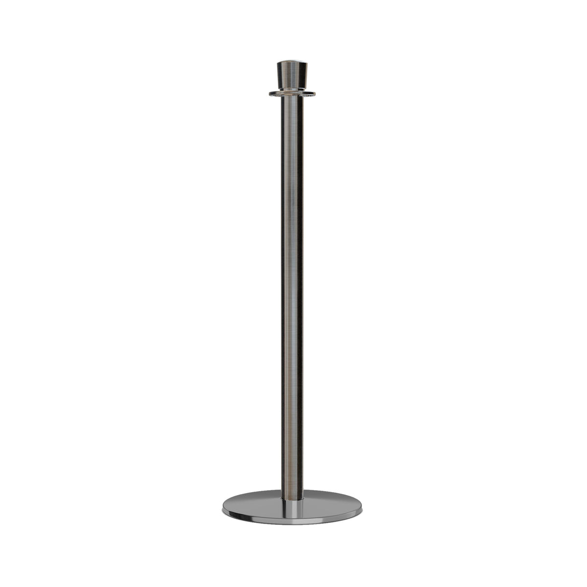 Crown Top Rope Stanchion with Low Profile Base - Montour Line CXLine - Crowd Control Warehouse