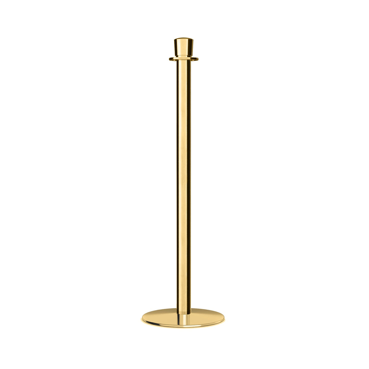 Crown Top Rope Stanchion with Low Profile Base - Montour Line CXLine - Crowd Control Warehouse