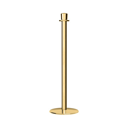 Crown Top Rope Stanchion with Low Profile Base - Montour Line CXLine - Crowd Control Warehouse