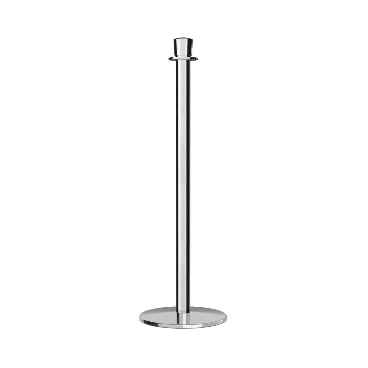 Crown Top Rope Stanchion with Low Profile Base - Montour Line CXLine - Crowd Control Warehouse