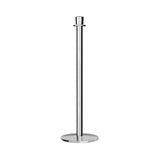 Crown Top Rope Stanchion with Low Profile Base - Montour Line CXLine - Crowd Control Warehouse