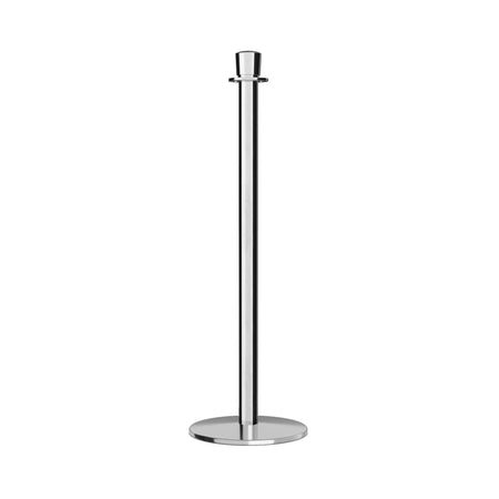 Crown Top Rope Stanchion with Low Profile Base - Montour Line CXLine - Crowd Control Warehouse