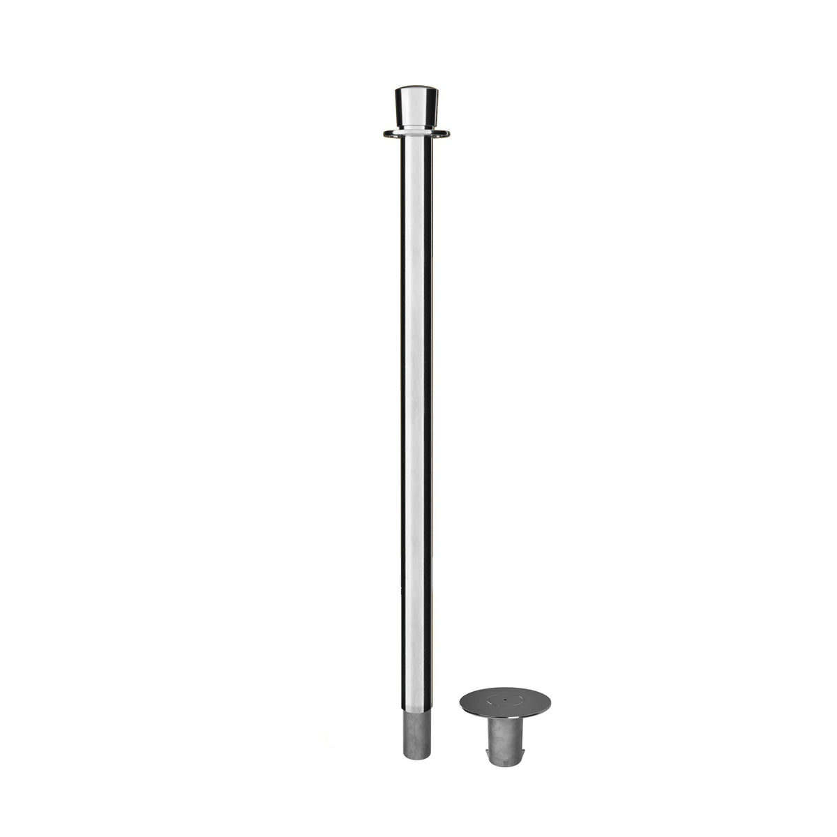 Crown Top Rope Stanchion with Removable Base - Montour Line CXlineR - Crowd Control Warehouse