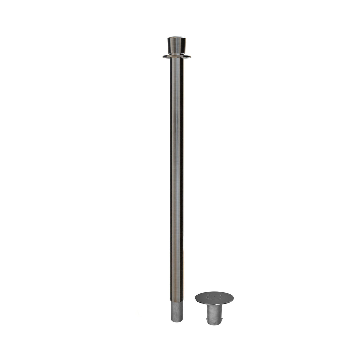Crown Top Rope Stanchion with Removable Base - Montour Line CXlineR - Crowd Control Warehouse