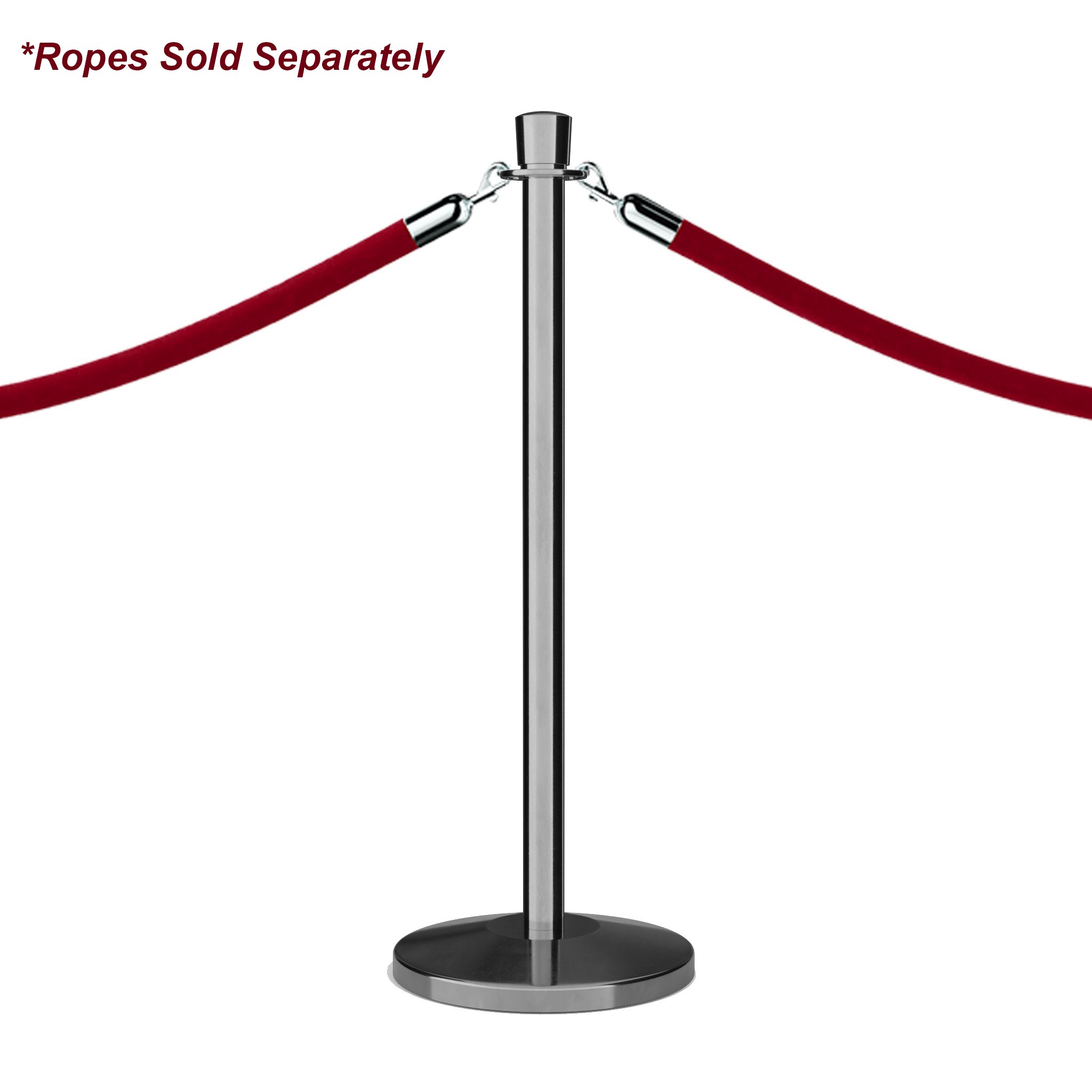 Crown Top Rope Stanchion with Sloped Base - Montour Line CLine - Crowd Control Warehouse