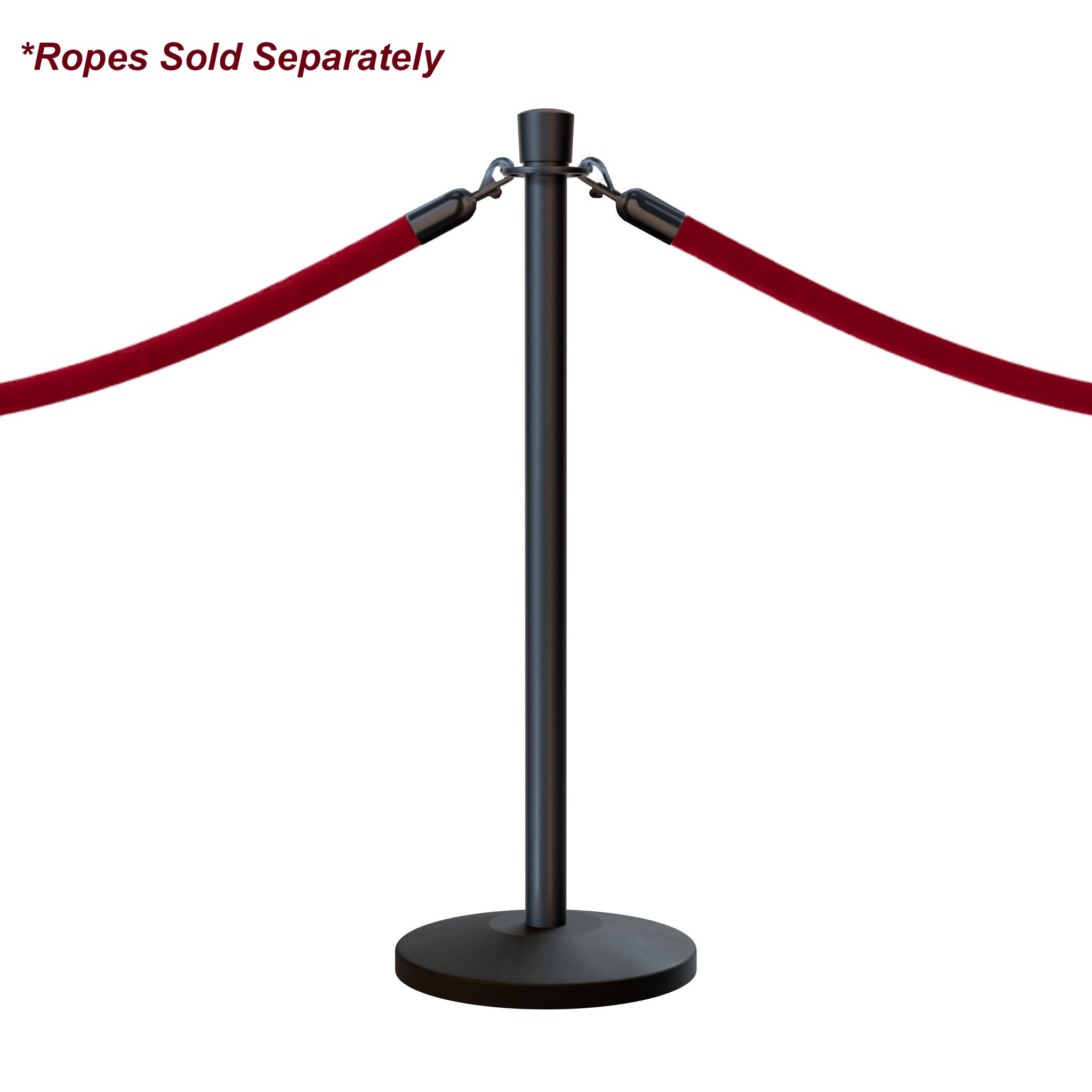 Crown Top Rope Stanchion with Sloped Base - Montour Line CLine - Crowd Control Warehouse