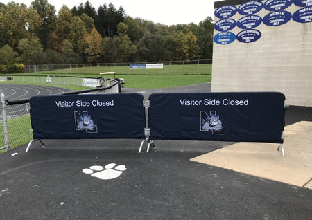 Custom Printed Heavy Duty 6.5 FT Barricade Jacket Covers - Crowd Control Warehouse