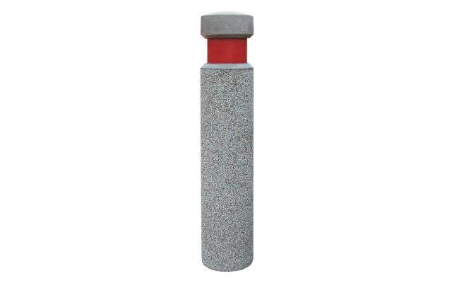 Cylindrical Bollard with Large Reveal Line - Crowd Control Warehouse