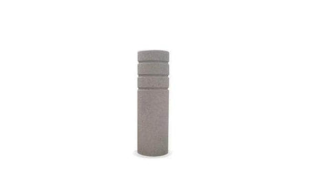 Cylindrical Bollard with Three Reveal Lines - Crowd Control Warehouse