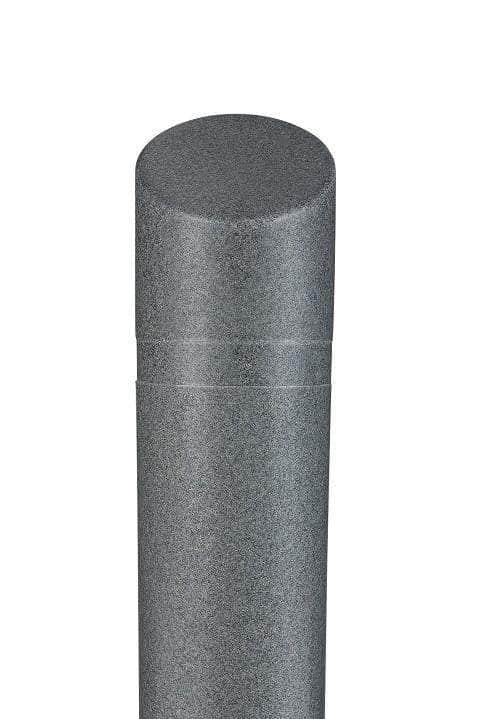 Decorative Slant Top Bollard Cover - Charcoal Gray Granite