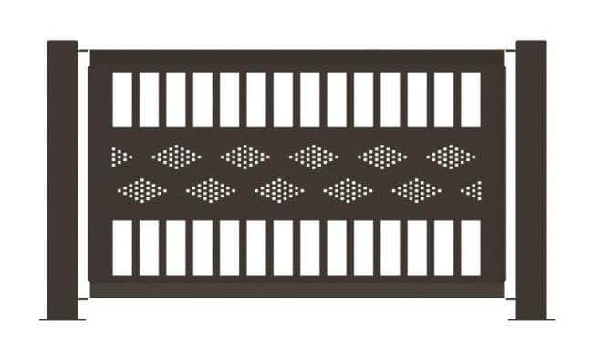 Decorative Event Fence Panel - Band Pattern - Crowd Control Warehouse