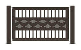Decorative Event Fence Panel - Band Pattern - Crowd Control Warehouse