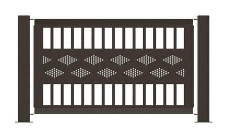 Decorative Event Fence Panel - Band Pattern - Crowd Control Warehouse
