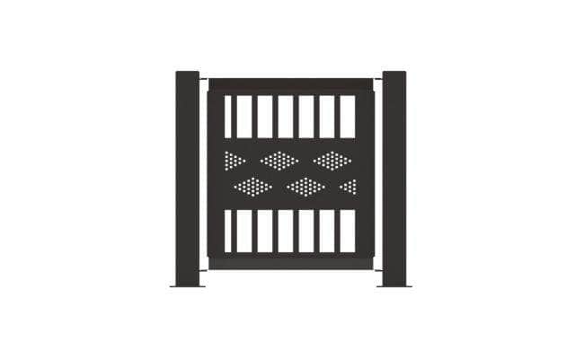 Decorative Event Fence Panel - Band Pattern - Crowd Control Warehouse
