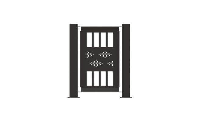 Decorative Event Fence Panel - Band Pattern - Crowd Control Warehouse