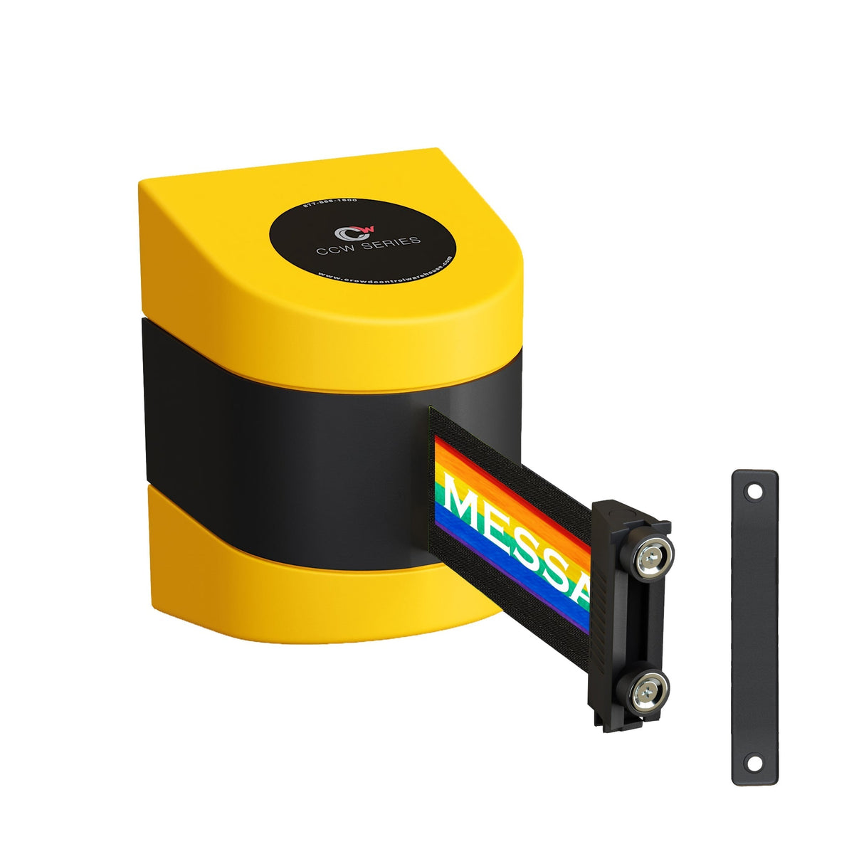 Design Your Own Custom Printed Belts for Wall Mounted Belt Barriers - Crowd Control Warehouse