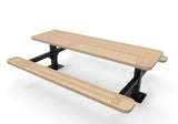 Double Pedestal Rectangular Picnic Table - Circular Pattern - Surface Mount - Crowd Control Warehouse
