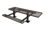 Double Pedestal Rectangular Picnic Table - Diamond Pattern - Surface Mount - 8 Ft. - Crowd Control Warehouse