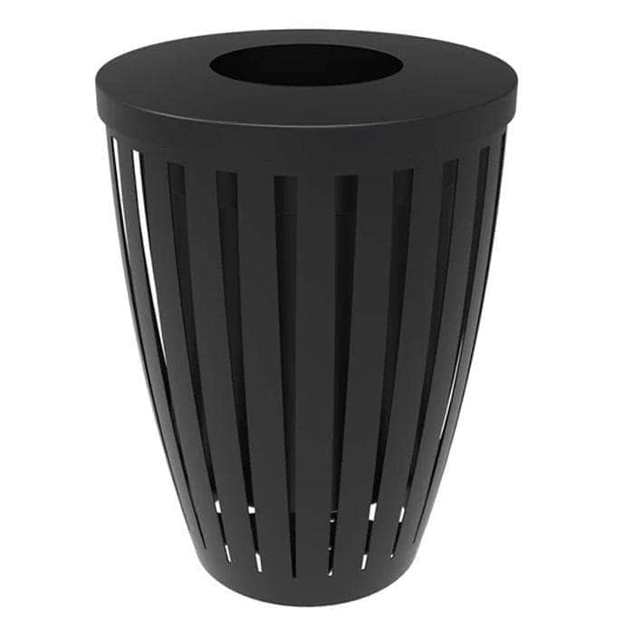 Downtown Tapered Trash Receptacles - Crowd Control Warehouse