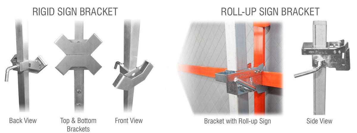 Racking Spring Sign Holder Dual Spring Stand For Rigid or Roll-Up Signs – Crowd Control Warehouse