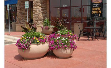Elliptical Concrete Planter - Crowd Control Warehouse
