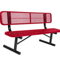 Extra Heavy-Duty Bench with Back - Diamond Pattern