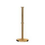 Flat Top Dual Rope Stanchion with Cast Iron Base - Montour Line CILineD - Crowd Control Warehouse