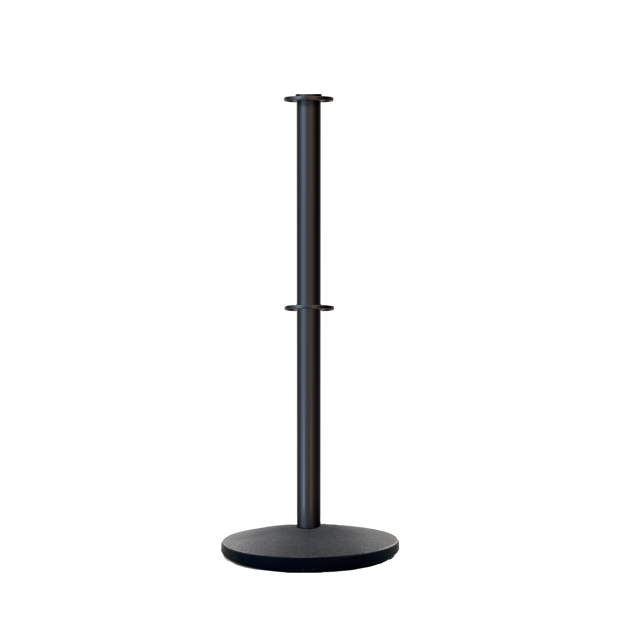 Flat Top Dual Rope Stanchion with Cast Iron Base - Montour Line CILineD - Crowd Control Warehouse