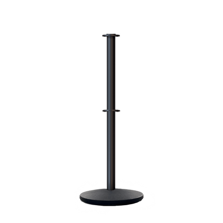 Flat Top Dual Rope Stanchion with Cast Iron Base - Montour Line CILineD - Crowd Control Warehouse