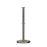 Flat Top Dual Rope Stanchion with Cast Iron Base - Montour Line CILineD - Crowd Control Warehouse
