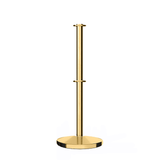 Flat Top Dual Rope Stanchion with Cast Iron Base - Montour Line CILineD - Crowd Control Warehouse