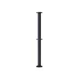 Flat Top Dual Rope Stanchion with Fixed Base - Montour Line CXLineDF - Crowd Control Warehouse