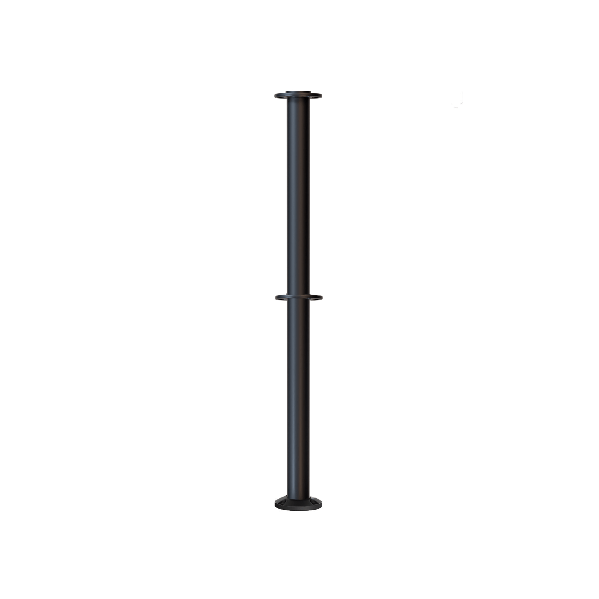 Flat Top Dual Rope Stanchion with Fixed Base - Montour Line CXLineDF - Crowd Control Warehouse