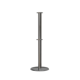 Flat Top Dual Rope Stanchion with Low Profile Base - Montour Line CXLineD - Crowd Control Warehouse