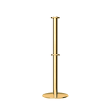 Flat Top Dual Rope Stanchion with Low Profile Base - Montour Line CXLineD - Crowd Control Warehouse