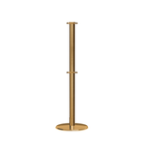 Flat Top Dual Rope Stanchion with Low Profile Base - Montour Line CXLineD - Crowd Control Warehouse
