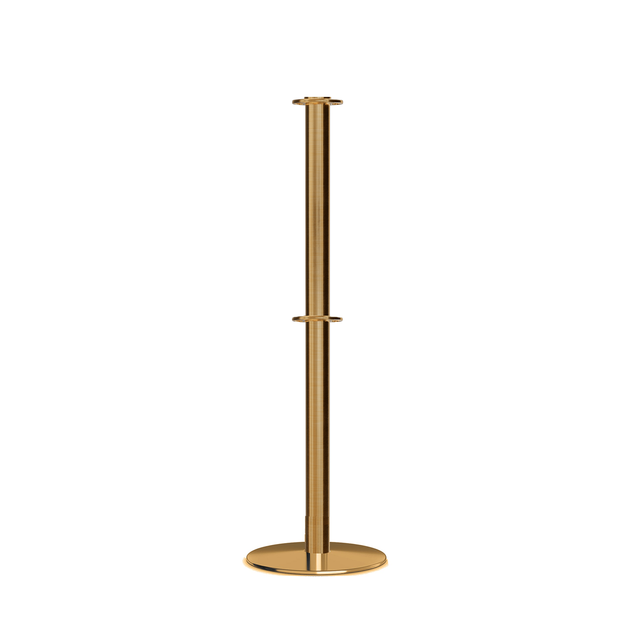 Flat Top Dual Rope Stanchion with Low Profile Base - Montour Line CXLineD - Crowd Control Warehouse