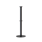 Flat Top Dual Rope Stanchion with Low Profile Base - Montour Line CXLineD - Crowd Control Warehouse