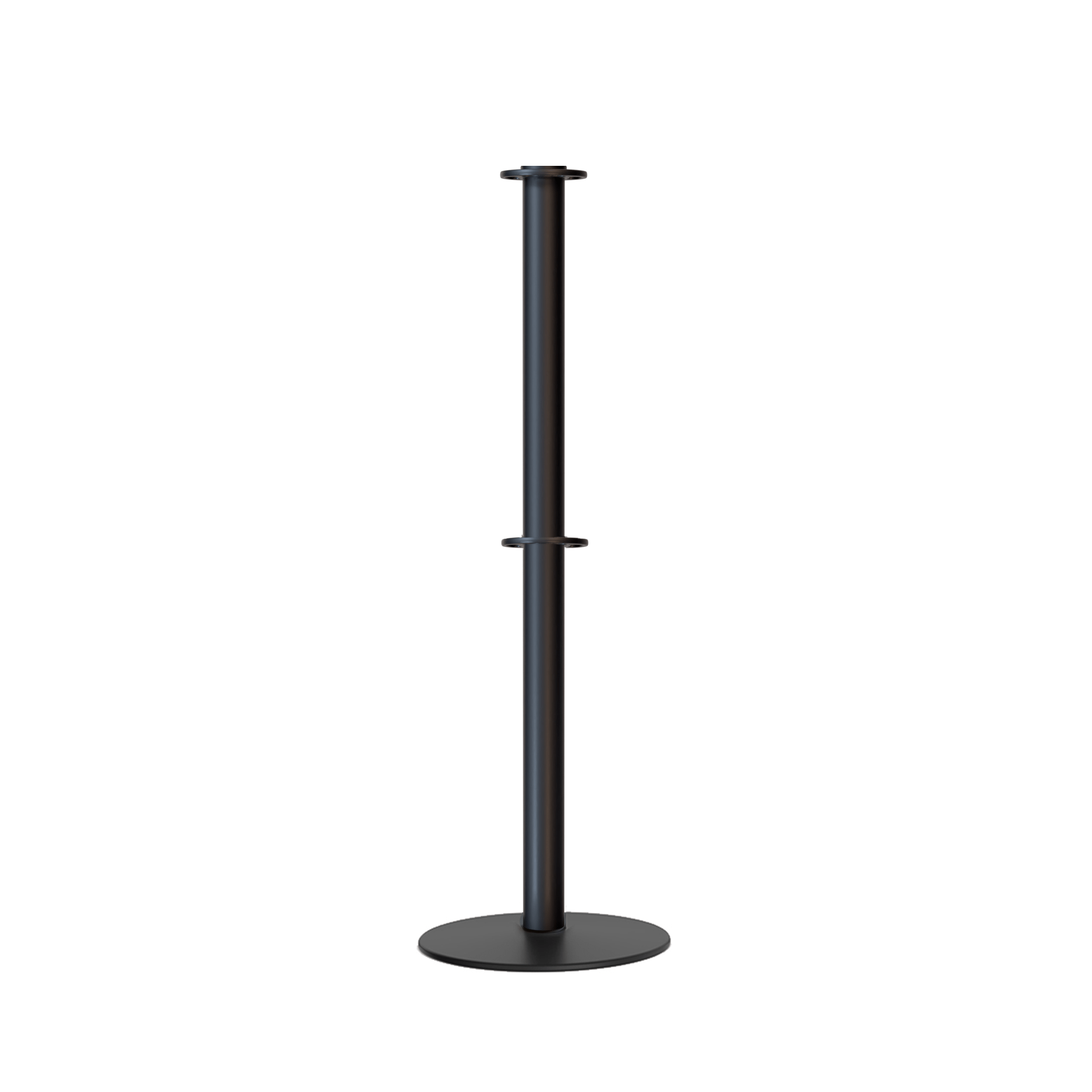 Flat Top Dual Rope Stanchion with Low Profile Base - Montour Line CXLineD - Crowd Control Warehouse