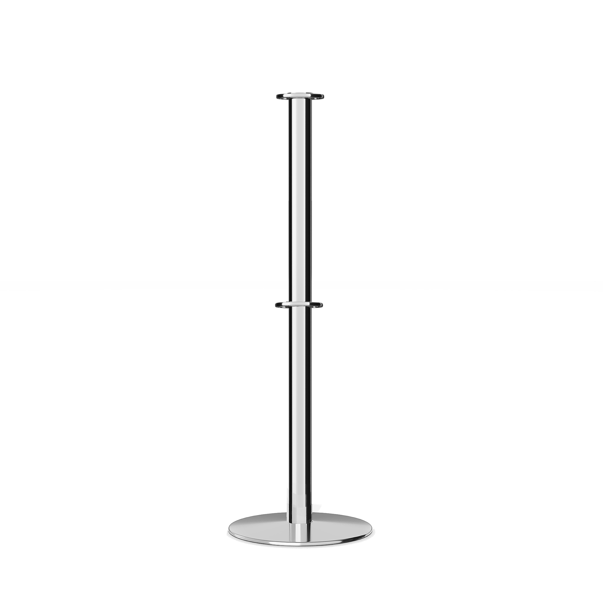 Flat Top Dual Rope Stanchion with Low Profile Base - Montour Line CXLineD - Crowd Control Warehouse