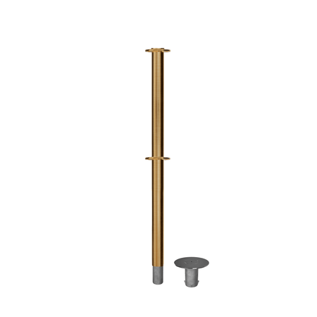 Flat Top Dual Rope Stanchion with Removable Base - Montour Line CXLineDR - Crowd Control Warehouse