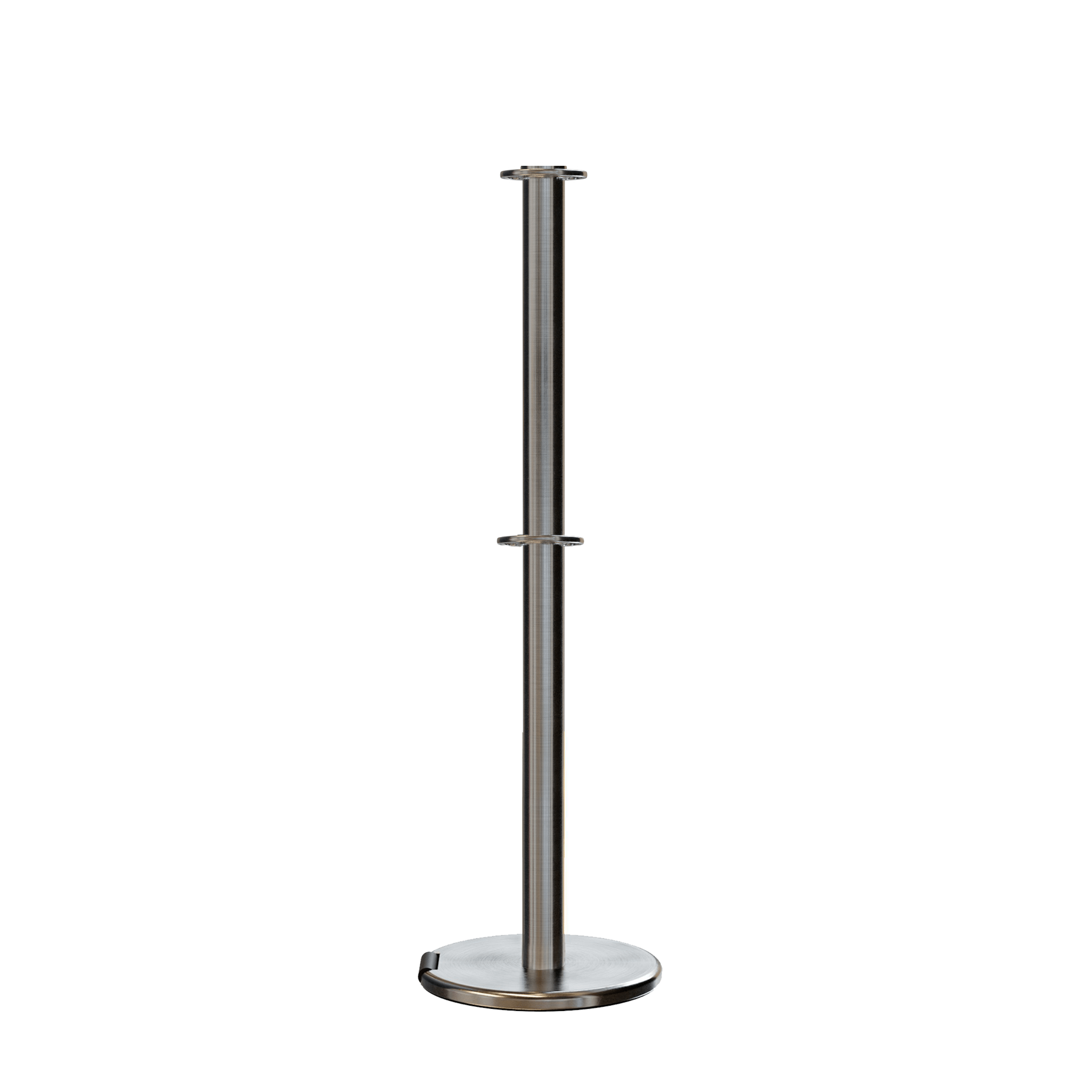 Flat Top Dual Rope Stanchion with Roller Base - Montour Line CELineD - Crowd Control Warehouse