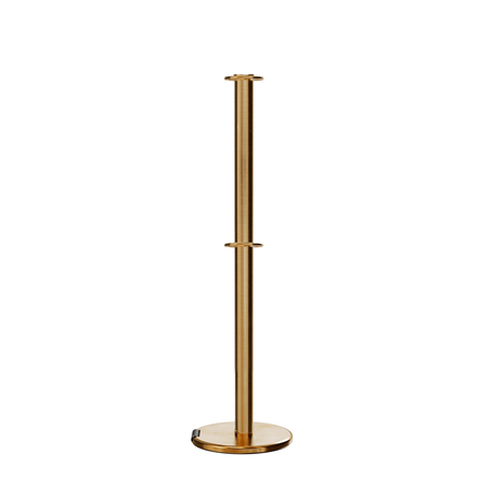 Flat Top Dual Rope Stanchion with Roller Base - Montour Line CELineD - Crowd Control Warehouse