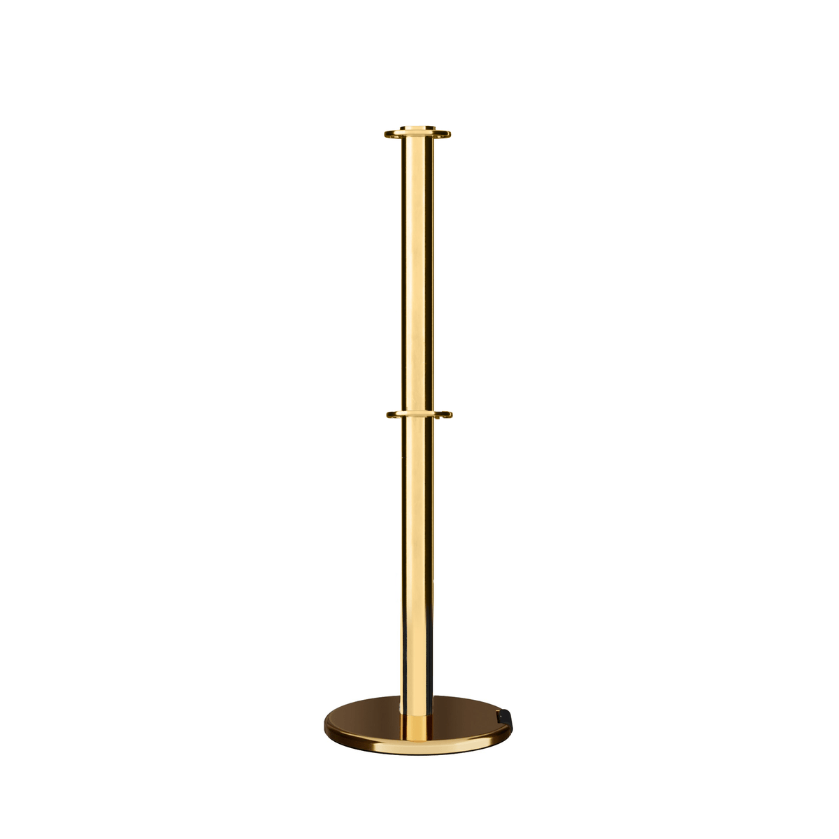 Flat Top Dual Rope Stanchion with Roller Base - Montour Line CELineD - Crowd Control Warehouse